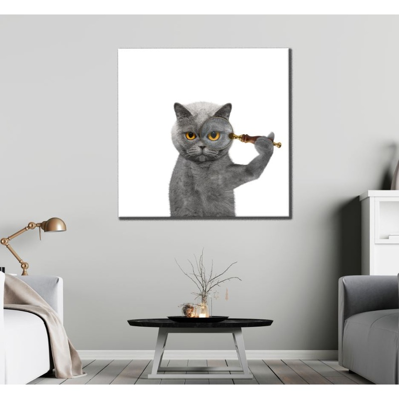 Square Canvas Cat Portrait Photograph High Quality Print 100% Australian Made