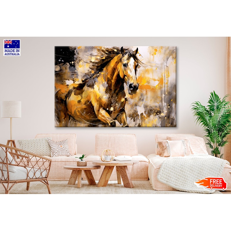 Abstract, Paint Horse Oil Painting Wall Art Limited Edition High Quality Print