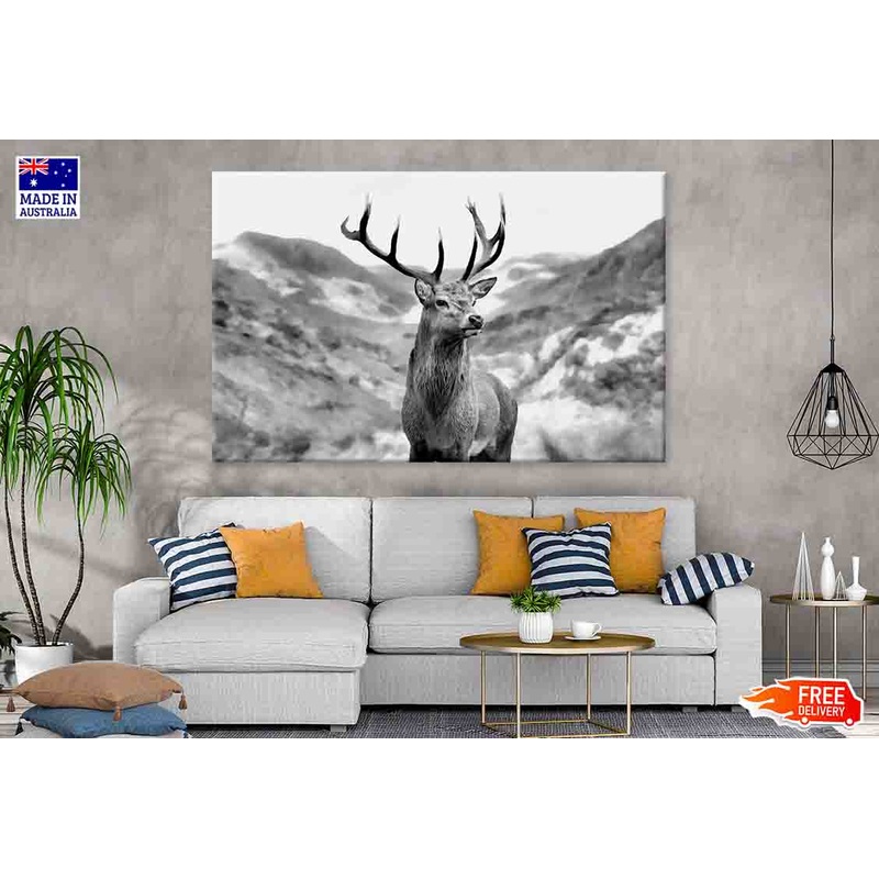 Black & white Deer 100% Australian Made