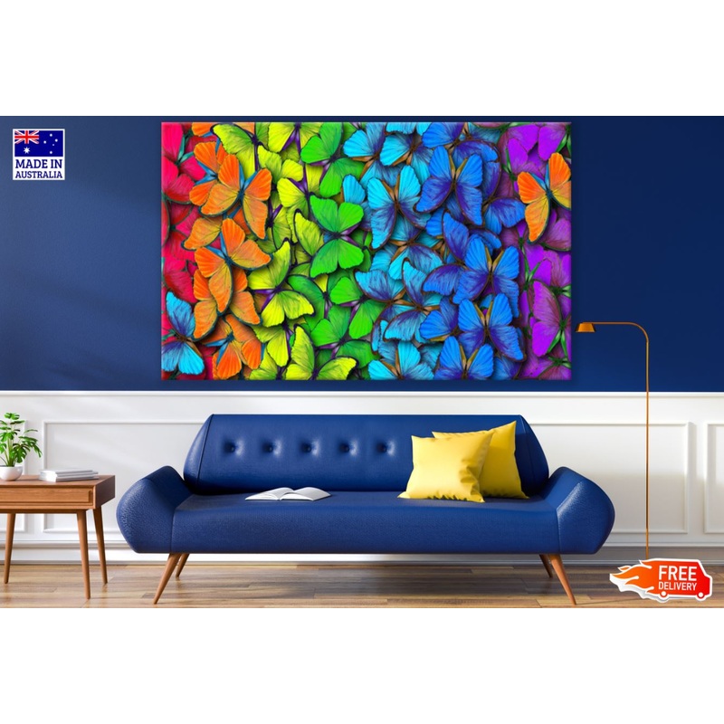 Colorful Butterflies 3D Design Print 100% Australian Made