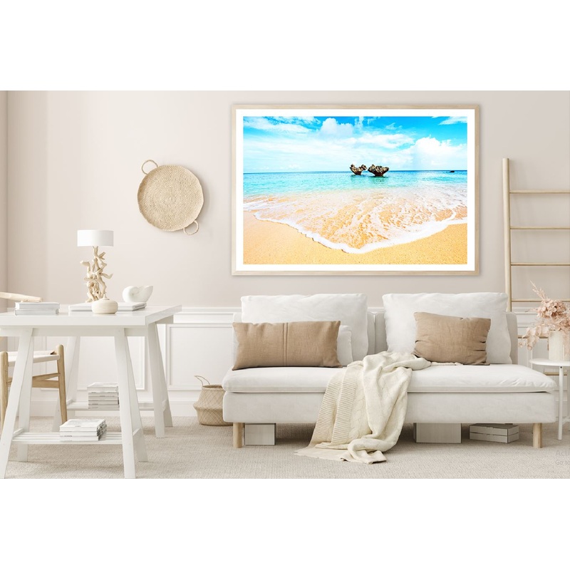 Heart Rock Beach View Photograph Okinawa Home Decor Premium Quality Poster Print Choose Your Sizes