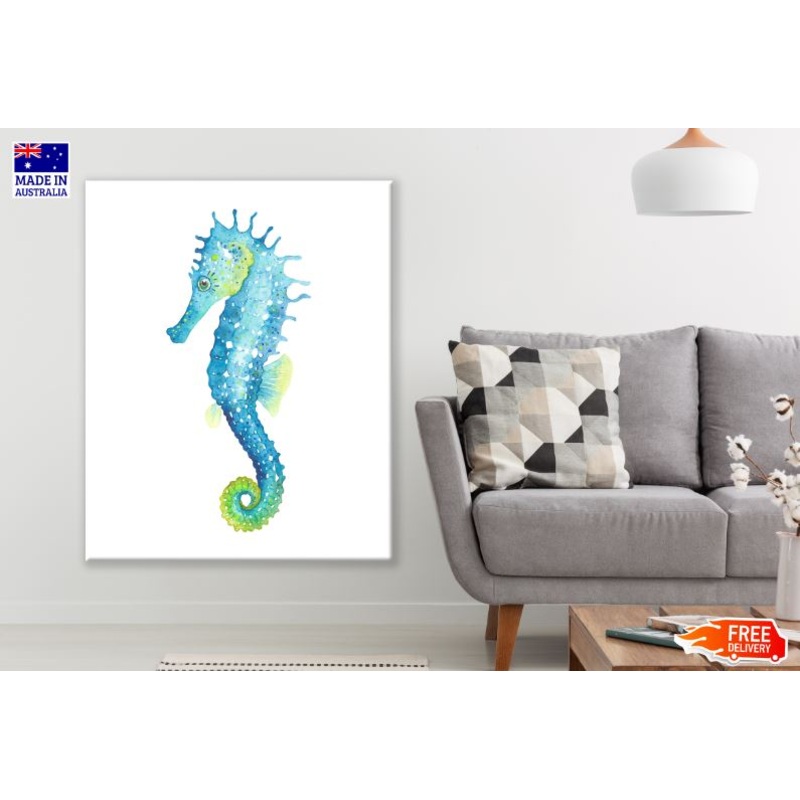 Sea Horse Watercolor Painting Print 100% Australian Made