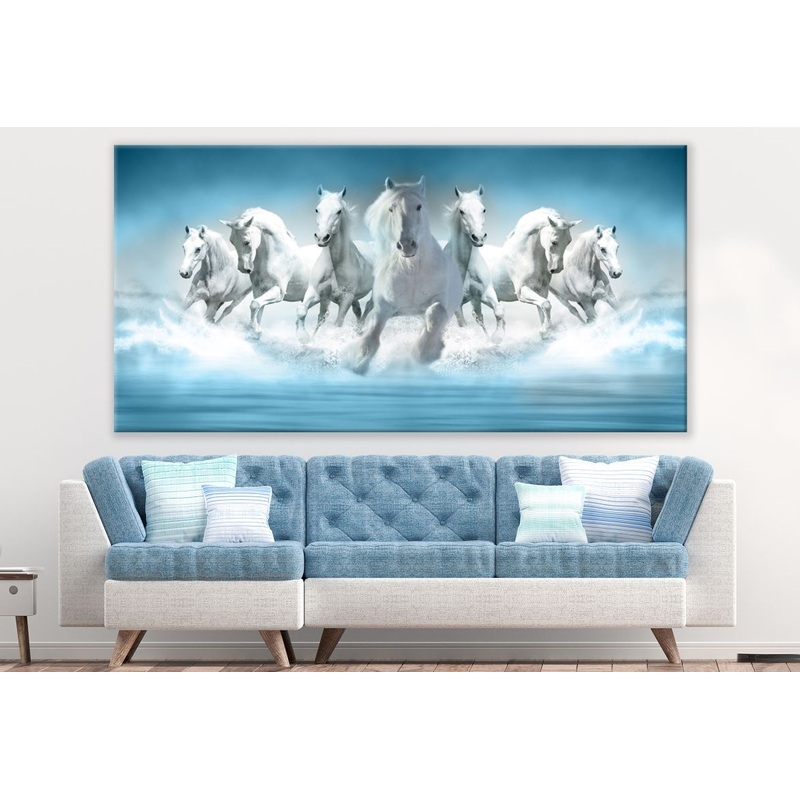 White Horses Running on Water Print 100% Australian Made