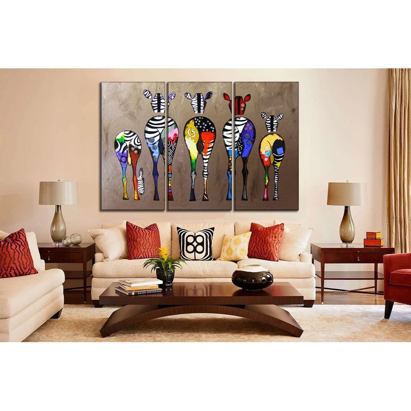 Zebra Abstract High Quality print 100% Australian made wall Canvas ready to hang