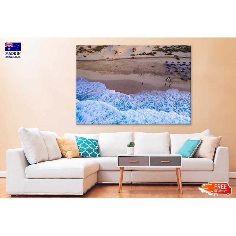 Beach of Cala Mesquida Aerial View Photograph Print 100% Australian Made