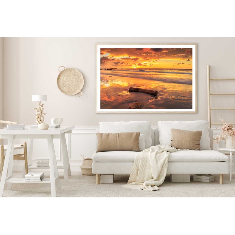 Sunset on Kiamsam Beach Photograph Labuan Home Decor Premium Quality Poster Print Choose Your Sizes