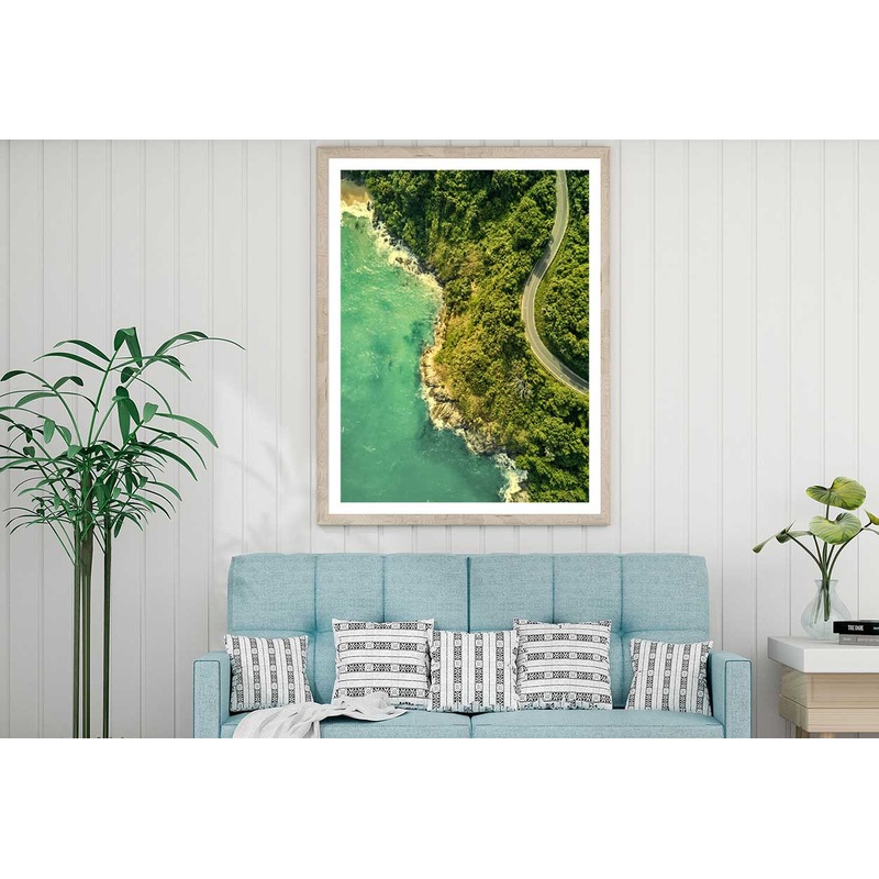 Thailand Sea Coast Highway Aerial Photograph Home Decor Premium Quality Poster Print Choose Your Sizes