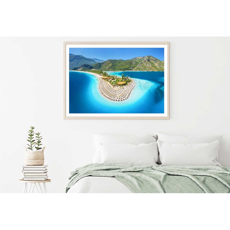 Aerial Lagoon Photograph in Oludeniz Turkey Home Decor Premium Quality Poster Print Choose Your Sizes