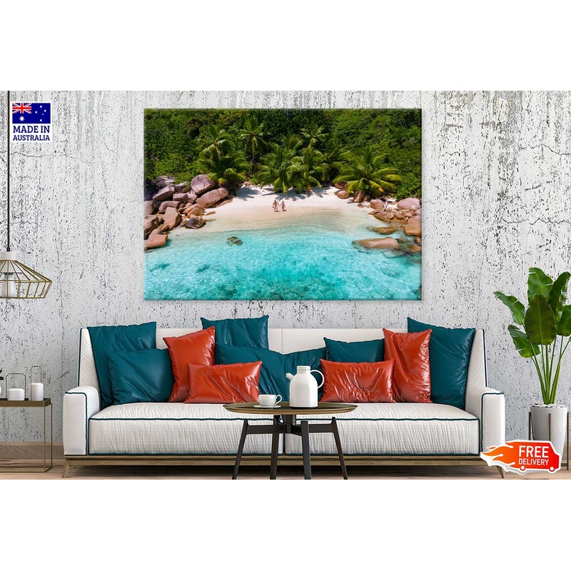 Anse Lazio Praslin Aerial View Photograph Print 100% Australian Made