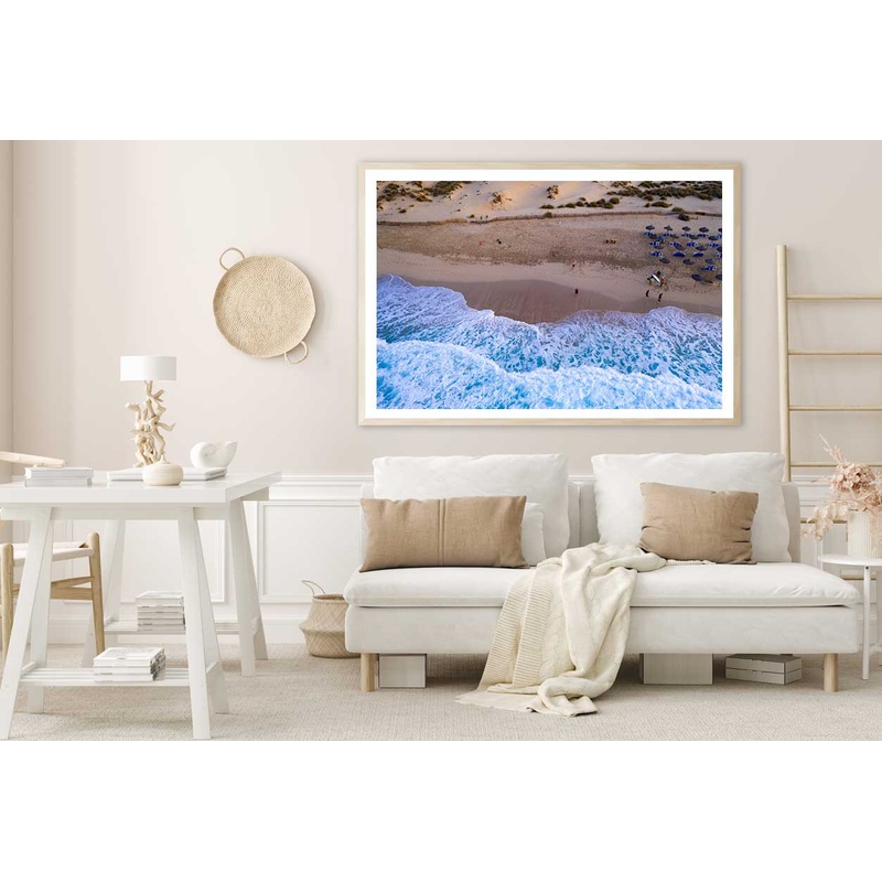 Beach of Cala Mesquida Aerial View Photograph Home Decor Premium Quality Poster Print Choose Your Sizes
