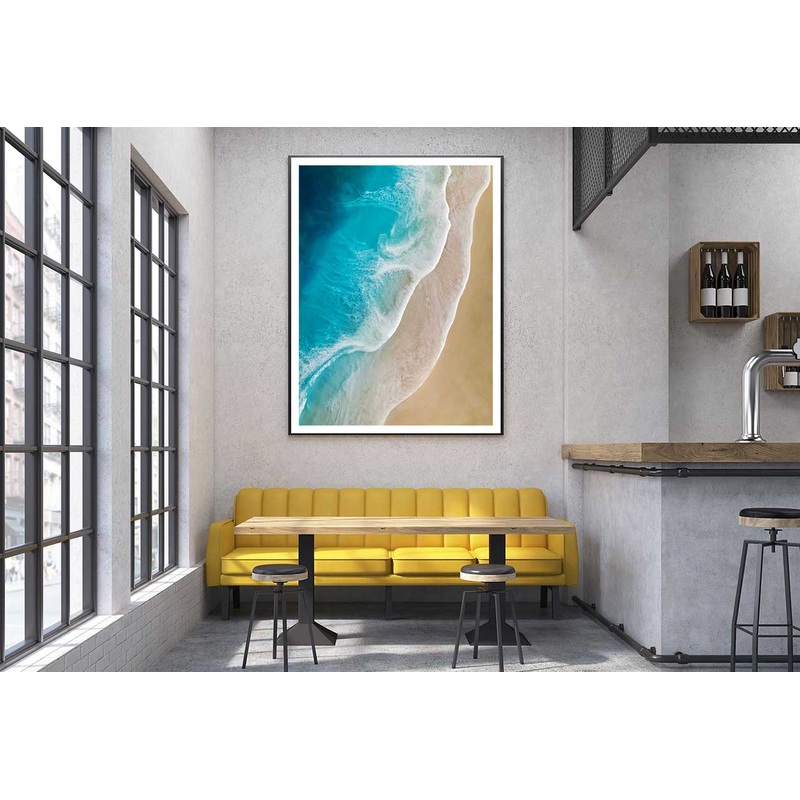 Summer Sunny Beach Aerial View Photograph Home Decor Premium Quality Poster Print Choose Your Sizes
