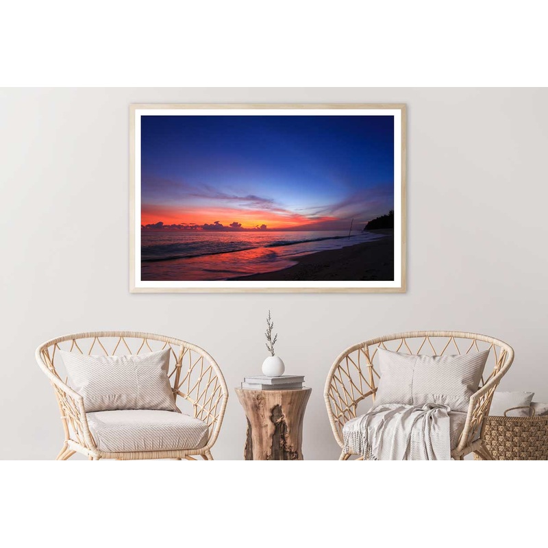 Sunrise on Sea Scenery View Photograph Home Decor Premium Quality Poster Print Choose Your Sizes