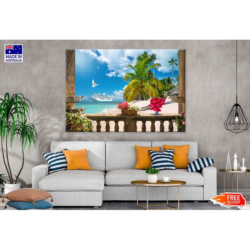 Beach View From Belcony Photograph Print 100% Australian Made
