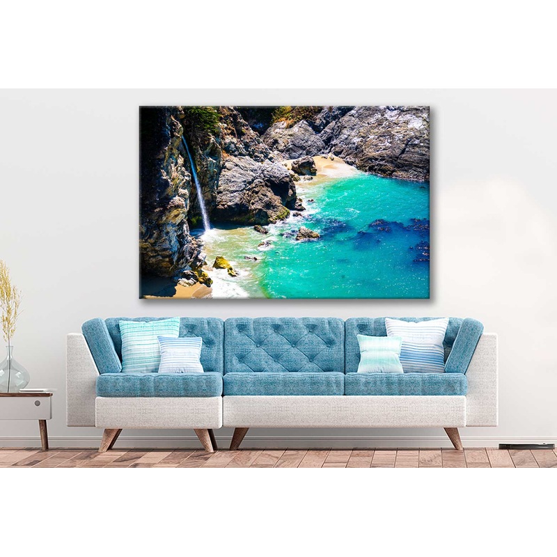 Bella Home Ocean Water From The Pacific Ocean City Print Canvas Ready to hang