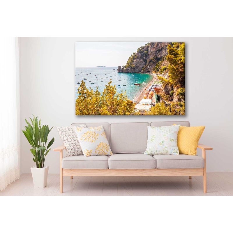 Bella Home People on The Beach Print Canvas Ready to hang