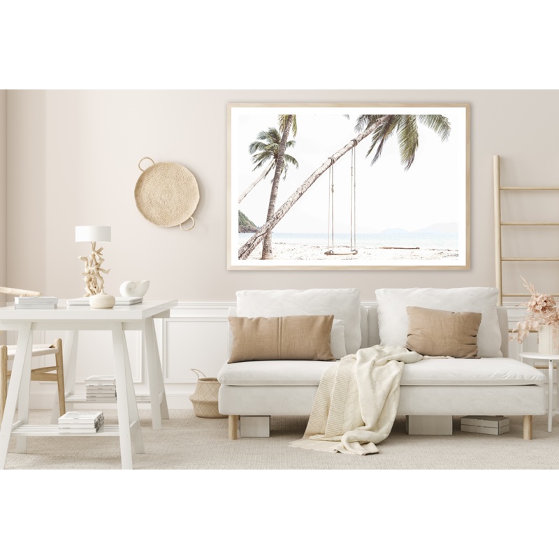 Swin On Plam Tree & Sea Home Decor Premium Quality Poster Print Choose Your Sizes