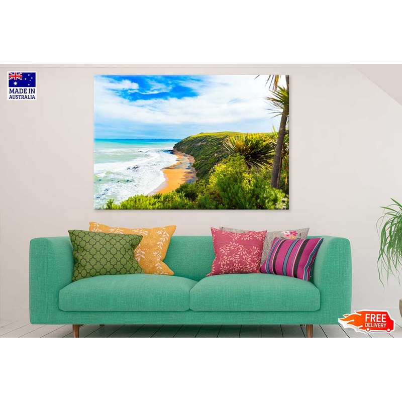View of Koyokokha Beach in Otago Region Print 100% Australian Made