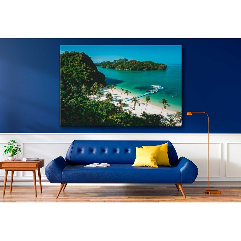 Bella Home Beach & Island Aerial View Print Canvas Ready to hang