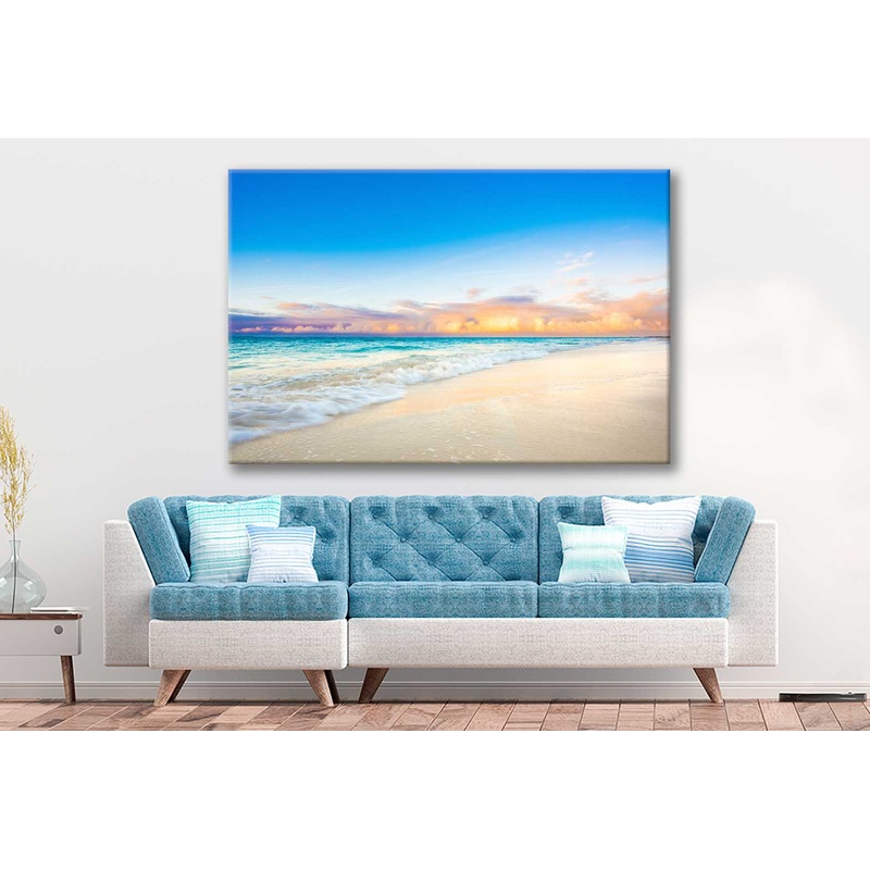 Bella Home Caribbean Sea With Sky View Print Canvas Ready to hang