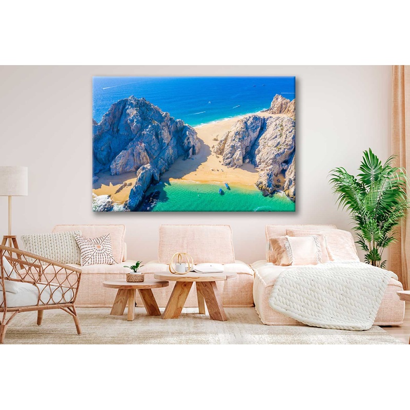 Bella Home Cliffs near Sea & Sky Print Canvas Ready to hang