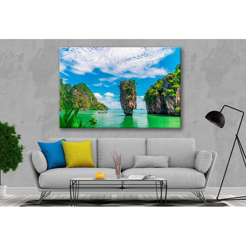 Bella Home Cliffs Over James Bond Island Bay Print Canvas Ready to hang