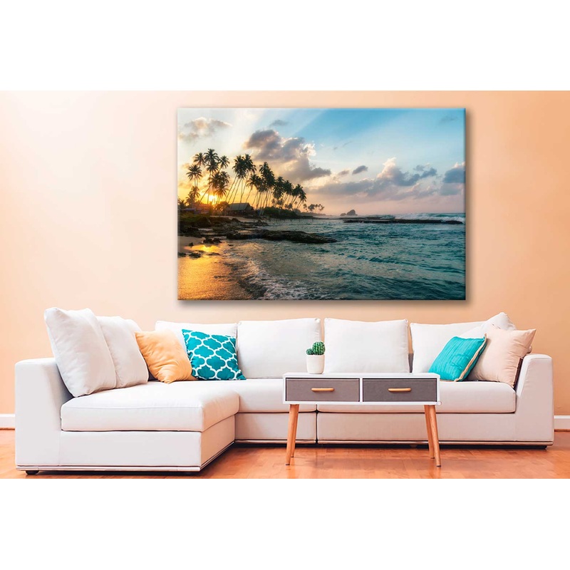 Bella Home Koggala Beach at Sunset View Print Canvas Ready to hang
