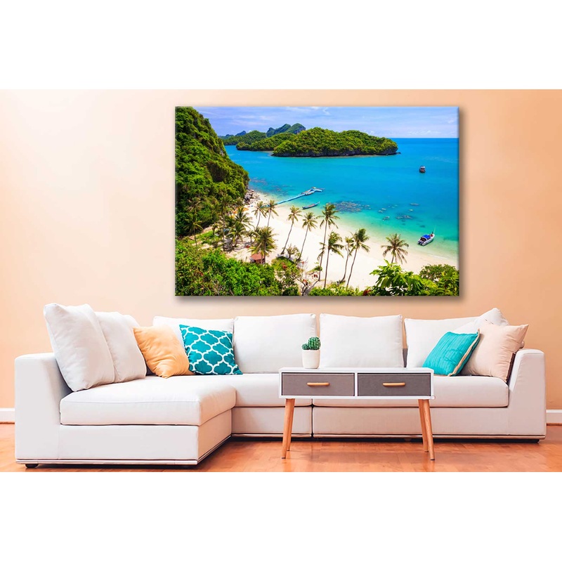 Bella Home Koh Samui Beach Island View Print Canvas Ready to hang