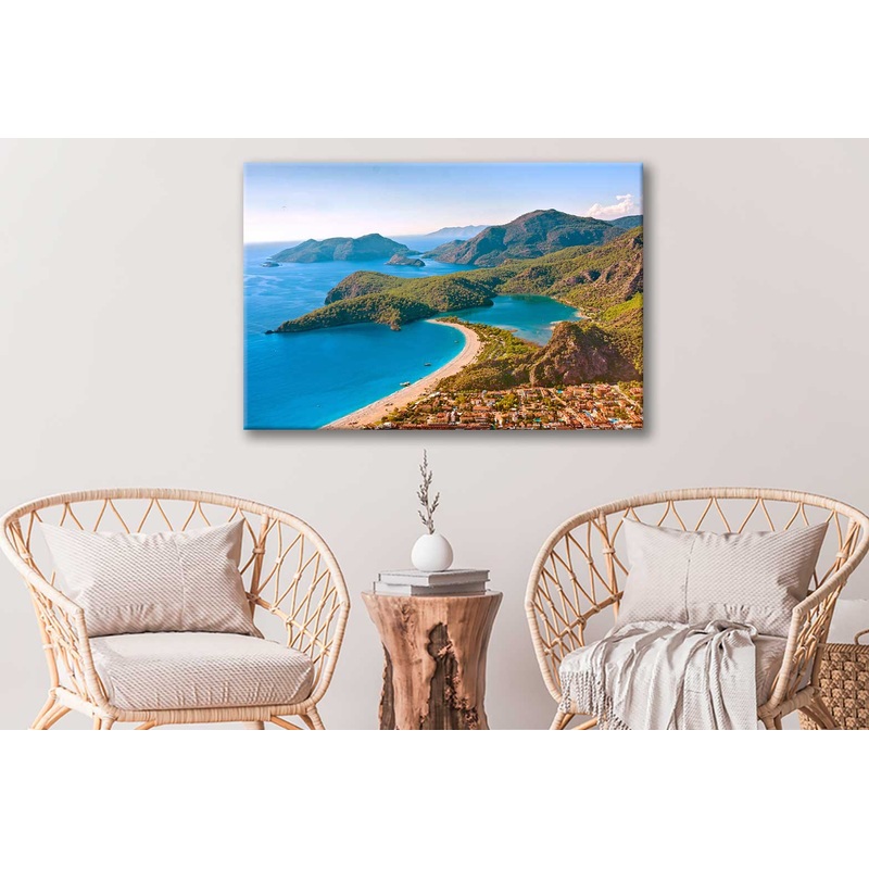Bella Home Oludeniz Beach Photograph Turkey Print Canvas Ready to hang