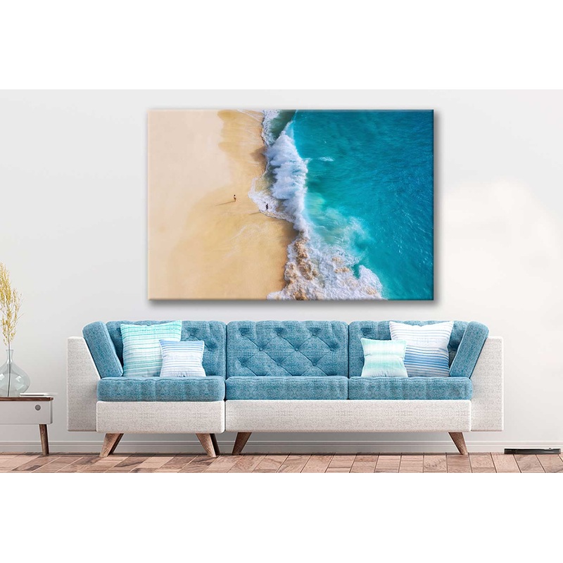 Bella Home People Seashore & Waves Print Canvas Ready to hang