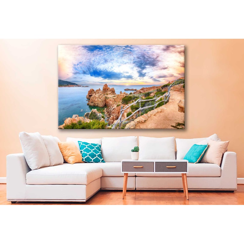 Bella Home Popular Travel Destination Costa Paradiso Print Canvas Ready to hang