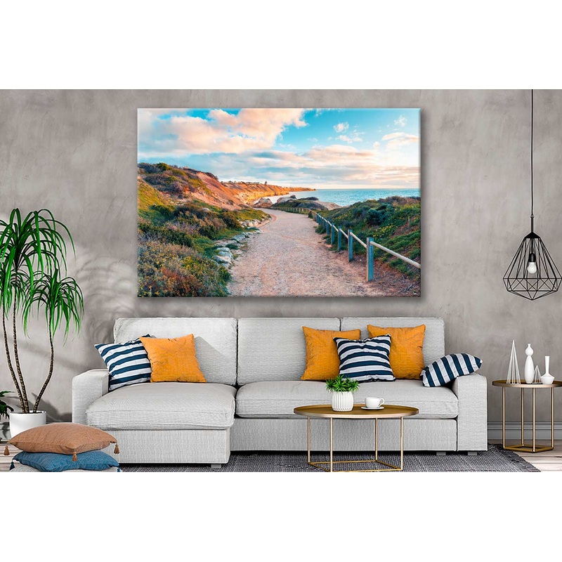 Bella Home Port Willunga Road Path & Sky Print Canvas Ready to hang