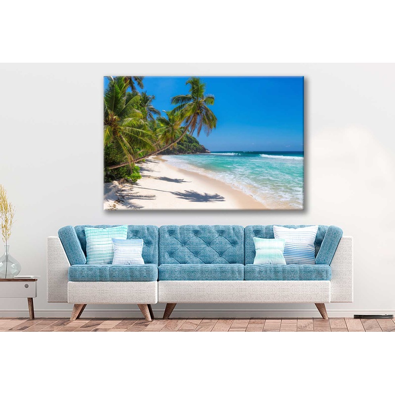 Bella Home Sea & Palm Trees Jamaica Island Print Canvas Ready to hang