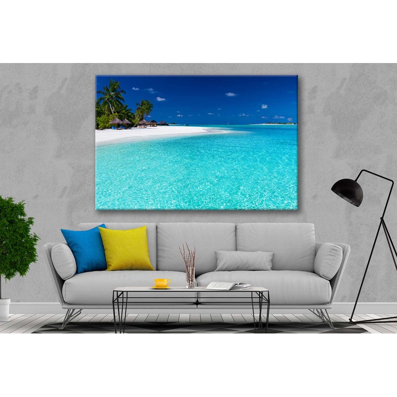 Bella Home Stunning Lagoon & Clear Water Print Canvas Ready to hang