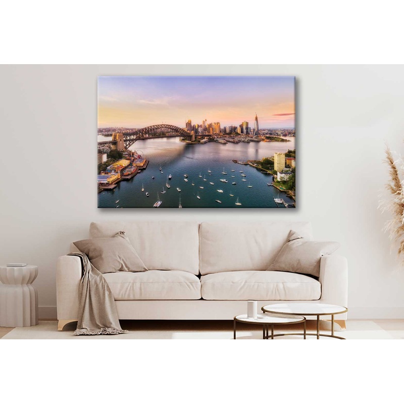 Bella Home Sunrise in Sydney City Australia Print Canvas Ready to hang
