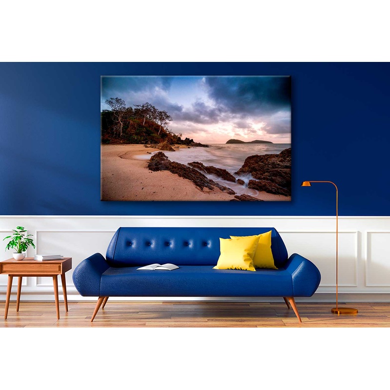 Bella Home The Ocean Under Cloudy Sky Print Canvas Ready to hang