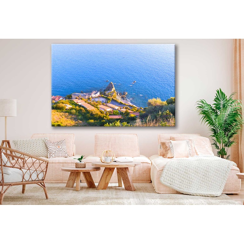 Bella Home Aerial View of the Coreca Rocks Print Canvas Ready to hang