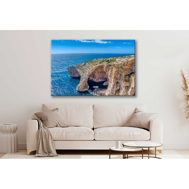 Bella Home Blue Grotto & Nature Landmarks Print Canvas Ready to hang