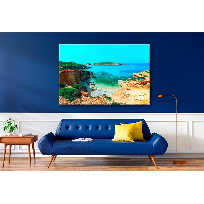 Bella Home Blue Lagoon Comino Island Malta Gozo Print Canvas Ready to hang