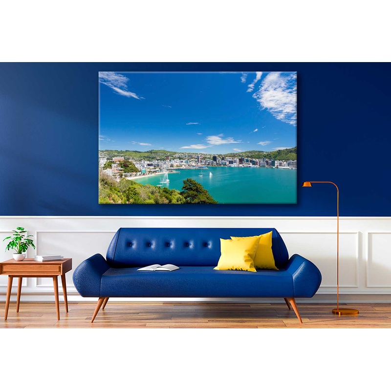 Bella Home Capital City View of New Zealand Print Canvas Ready to hang