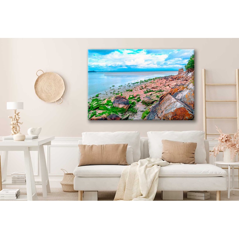 Bella Home Coast of Normandy in France Print Canvas Ready to hang