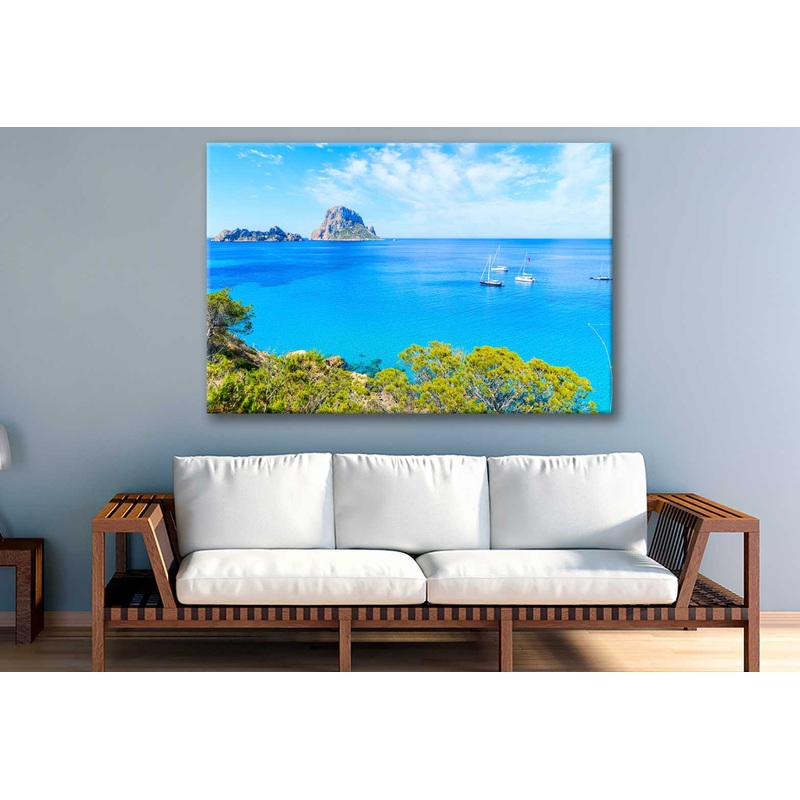 Bella Home Island in Mediterranean Sea Spain Print Canvas Ready to hang