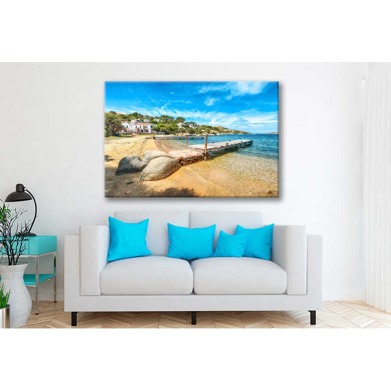 Bella Home Italy Seascape View Of Mediterranean Sea Print Canvas Ready to hang