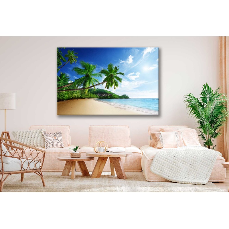 Bella Home Sunset On Mahe Island, Seychelles Print Canvas Ready to hang