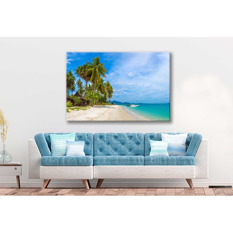 Bella Home Thailand, Koh Mook Island Tropical Beach Print Canvas Ready to hang