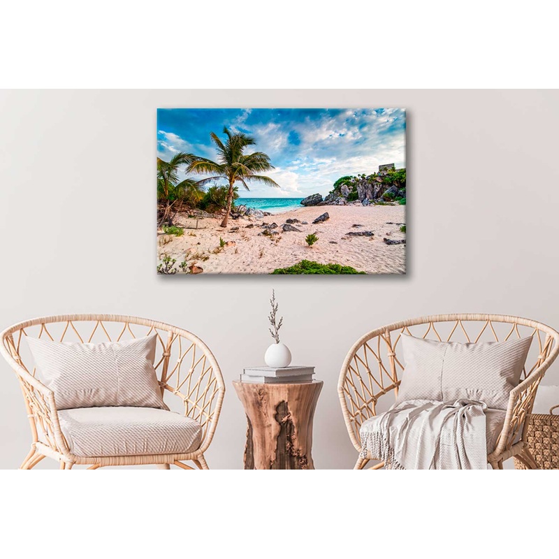 Bella Home The Caribbean Sea in Mexico Print Canvas Ready to hang
