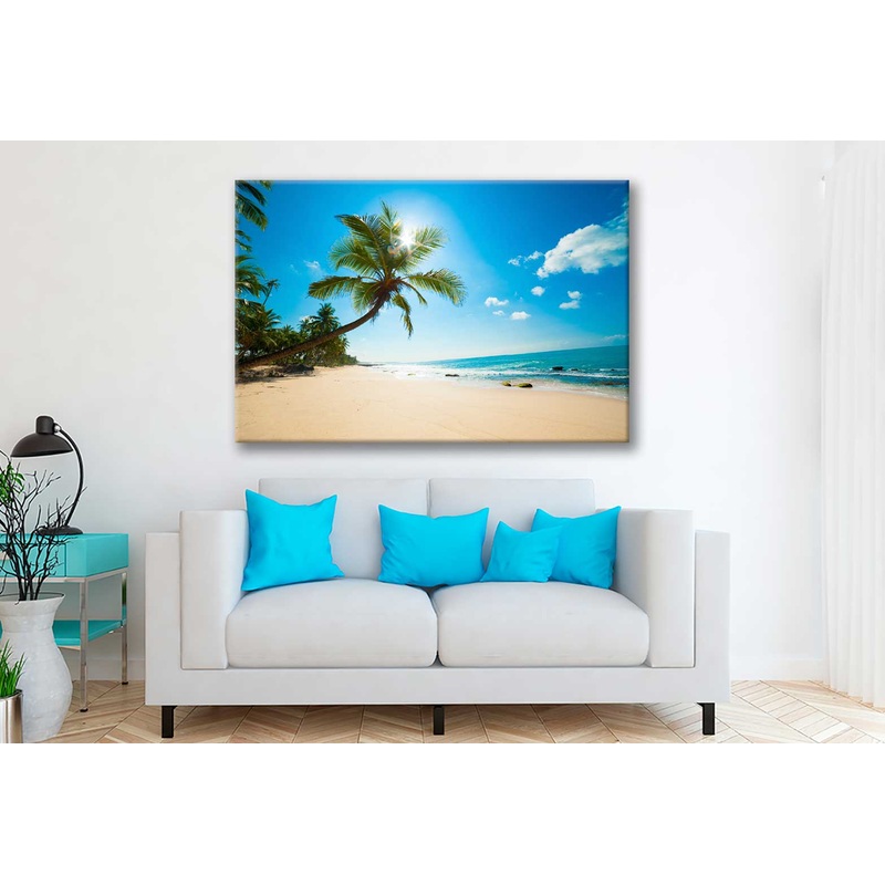 Bella Home Untouched tropical beach in Sri Lanka Print Canvas Ready to hang