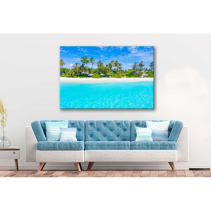 Bella Home Wonderful Aerial View of Umbrellas Print Canvas Ready to hang
