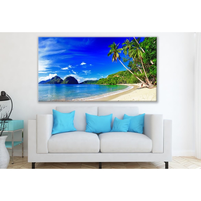 Beach Mountain View Blue Sky Print 100% Australian Made