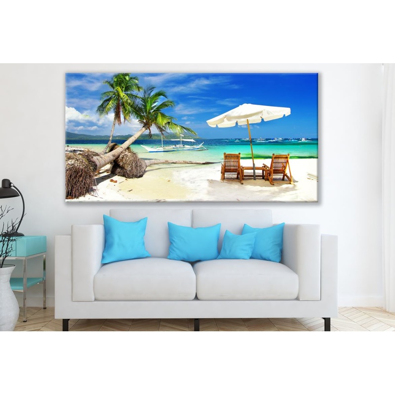 Beach Summer Scenery View trees Print 100% Australian Made