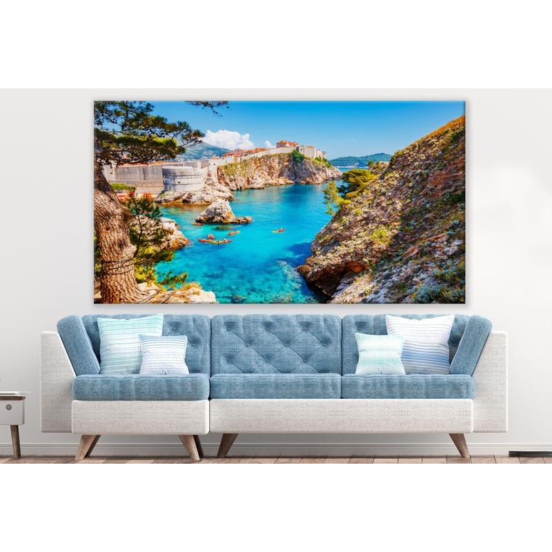 Beautiful Fort lovrijenac Croatia Beach Print 100% Australian Made
